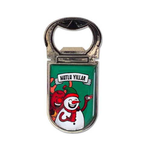 Christmas Themed Customizable Metal Magnetic Bottle Opener 40x95 mm - 1