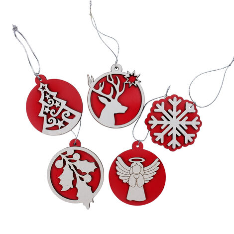 Christmas Themed Five Christmas Tree Ornament - 7