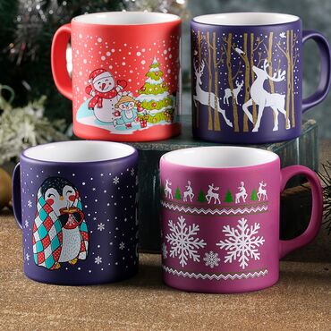 Myros - Christmas Themed Four Cups Set