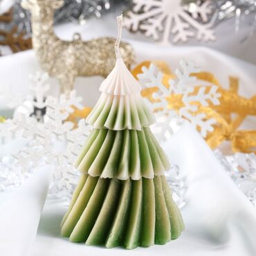 Christmas Themed Giant Candle Set - Thumbnail