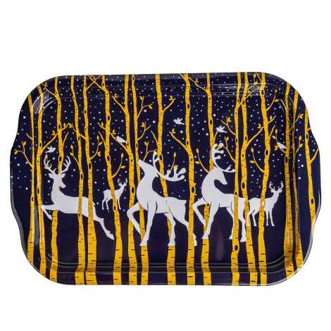 Christmas Themed Large Rectangular Metal Tray 295x225 Cm - 1
