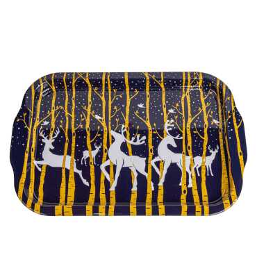Christmas Themed Large Rectangular Metal Tray 295x225 Cm - 2