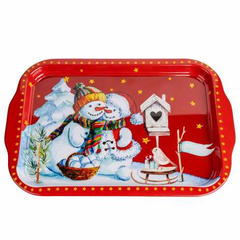 Christmas Themed Large Rectangular Metal Tray 295x225 Cm - 8