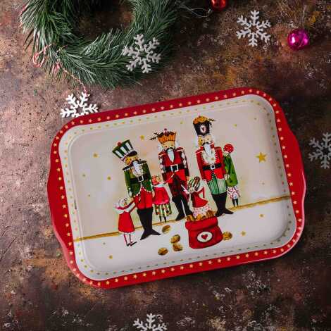 Christmas Themed Large Rectangular Metal Tray 295x225 Cm - 8