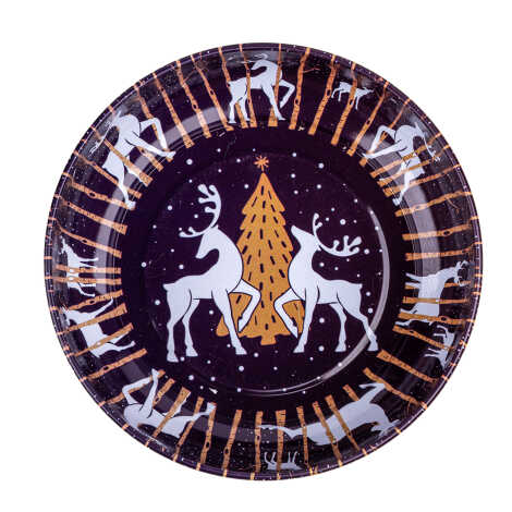 Christmas Themed Metal Bowl 75 mm - 1