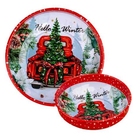 Christmas Themed Metal Bowl 75 mm - 3
