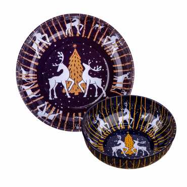 Christmas Themed Metal Bowl 75 mm - 5