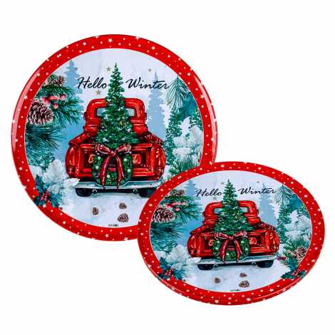 Christmas Themed Metal Trivet - 1