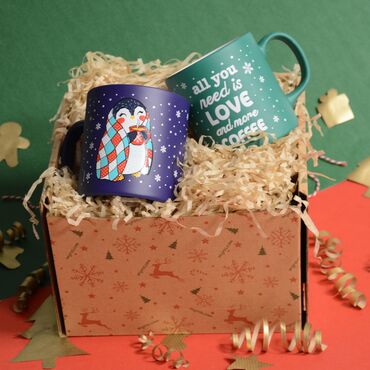 Christmas Themed Mutual Coffee Set - Thumbnail