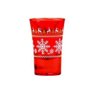 Christmas Themed Painted Shot Glass Set of 2 - 2