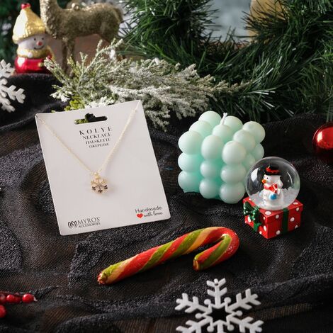 Christmas Themed Snowflake Necklace Set