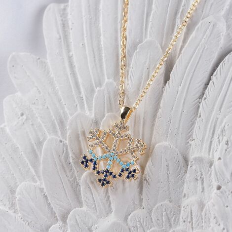 Christmas Themed Snowflake Necklace Set