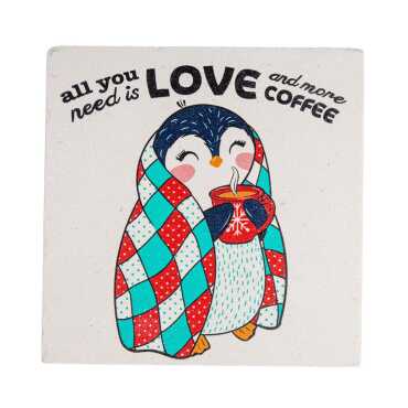 Christmas Themed Stone Coaster 100x100 mm - 1