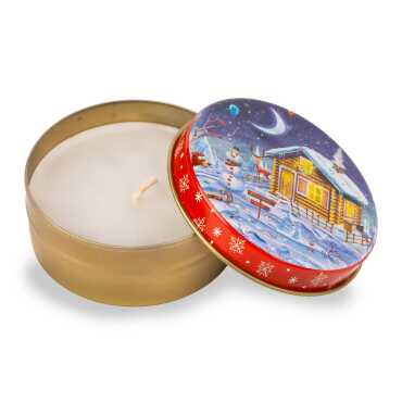 Christmas Themed Tin Boxed Candle 73x35 mm - 10