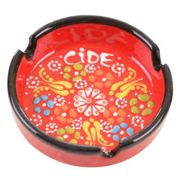 Myros - Cide Themed Turkish Ceramic Relief Ashtray Small Size