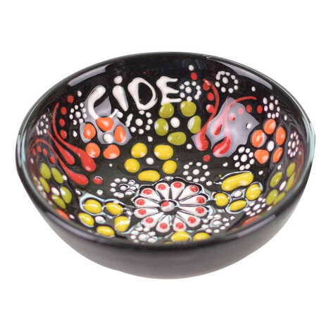 Cide Themed Turkish Ceramic Relief Bowl 8 cm