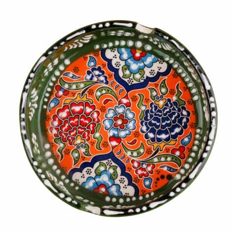 Çini Büyük Klasik Özel Kabartma Küllük - 6