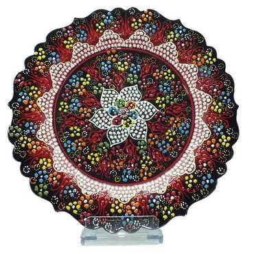 Turkish Ceramic Pearl Plate 30 Cm