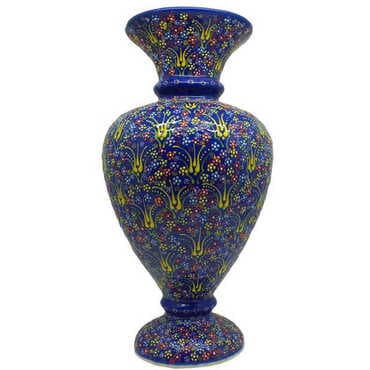 Turkish Ceramic Relief Vase 40 Cm