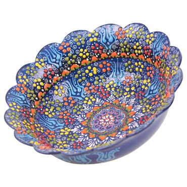Myros - Çini Kabartma Papatya Kase 25 cm