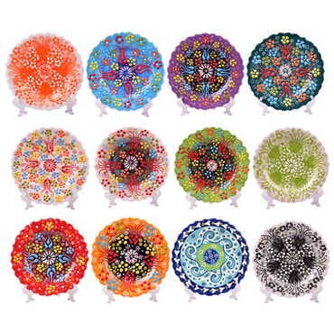Turkish Ceramic Relief Plate 12 Cm - 2