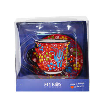 Çini Kabartma Tekli Kahve Fincanı - 2