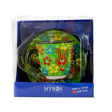 Çini Kabartma Tekli Kahve Fincanı - 5