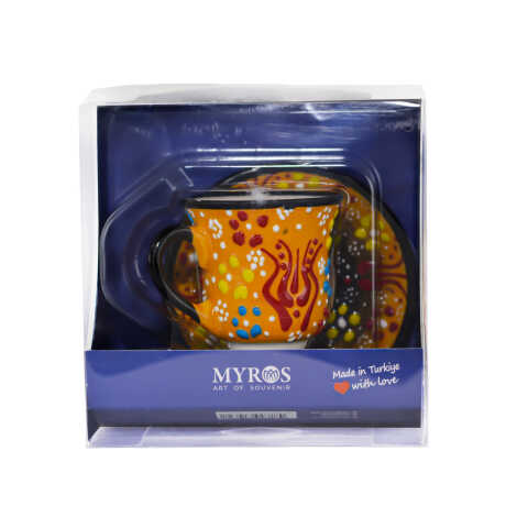 Çini Kabartma Tekli Kahve Fincanı - 7