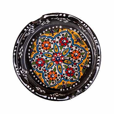 Çini Küçük Klasik Özel Kabartma Küllük - 6