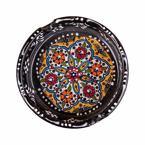 Çini Küçük Klasik Özel Kabartma Küllük - 6