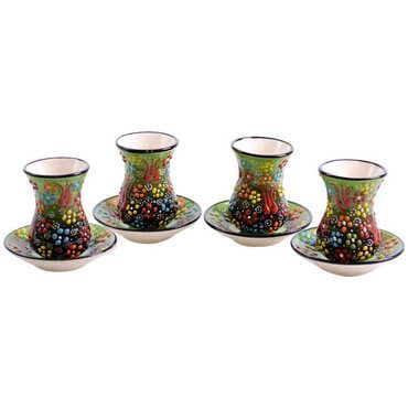 Toptan Myros Çi̇ni̇ 4'lü Çay Seti̇ 
