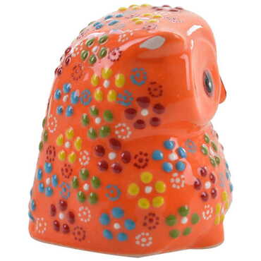 Turkish Ceramic Relief Handpainted Owl Figurine Medium Size - Standart - 2
