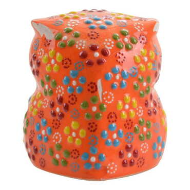 Turkish Ceramic Relief Handpainted Owl Figurine Medium Size - Standart - 3