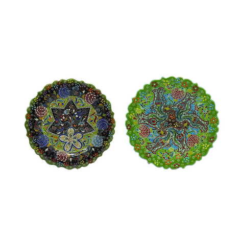 Çini Özel Kabartma Tabak 18 cm