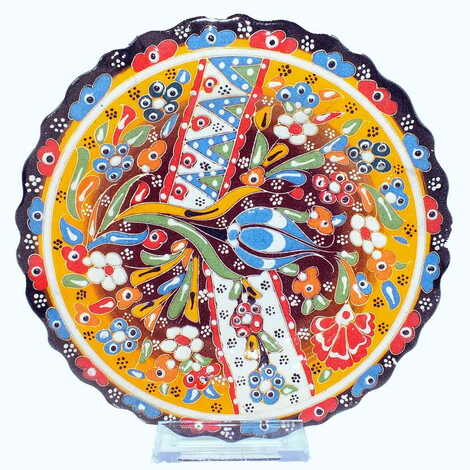 Turkish Ceramic Relief Plate 18 Cm - 5