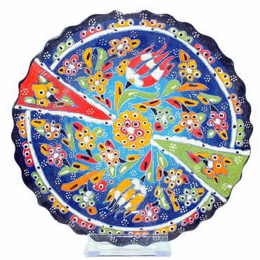 Turkish Ceramic Relief Plate 18 Cm - 6