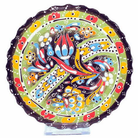 Turkish Ceramic Relief Plate 18 Cm - 7