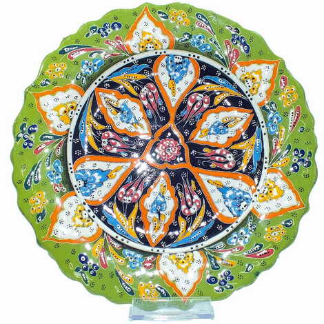 Turkish Ceramic Relief Plate 25 Cm - 7