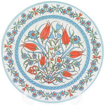 Tile Pattern Themed Bespoke Printed Glass Plate 21 Cm