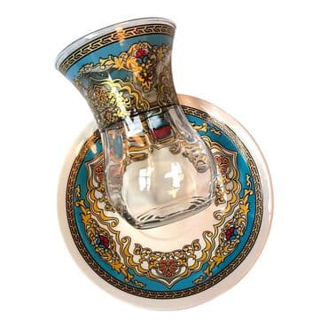 Tile Pattern Themed Dual Pearl Tea Set - 5