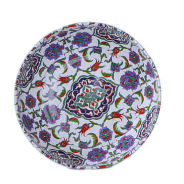 Iznik Themed Metal Bowl 115 mm - 4