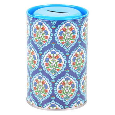 Myros - Çini Temalı Myros Metal Kumbara 83x83x125 mm