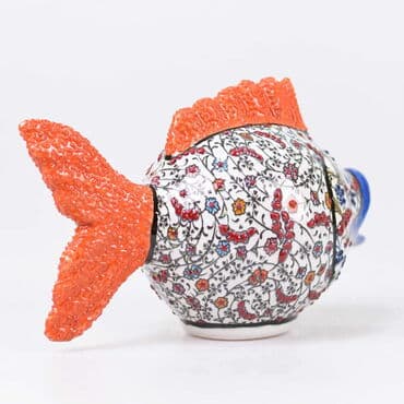 Turkish Ceramics Tezhip Big Size Turtle Fish Figurine - Standart - 3