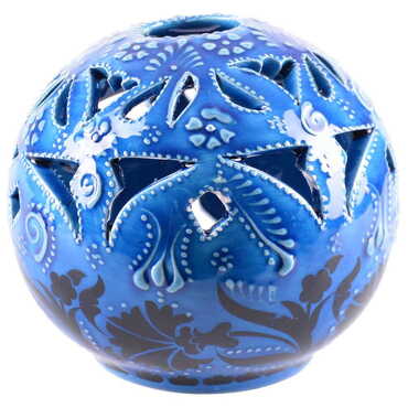 Turkish Ceramic Engraved Candle Holder Big Size - 6