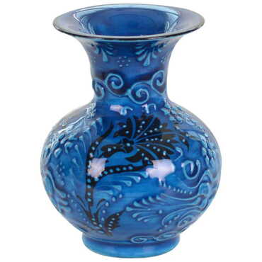 Turkish Ceramic Turquoise Vase 10 Cm - 4