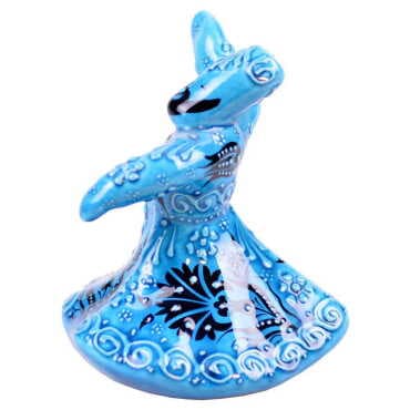 Çini Turkuaz Küçük Semazen Biblo - Standart - 2
