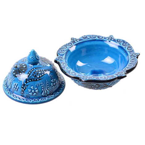 Çini Turkuaz Şekerlik 13 cm