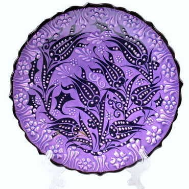 Turkish Ceramic Turquoise Plate 18 Cm