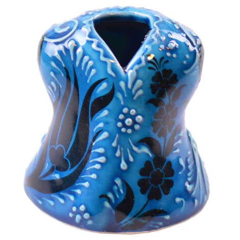Çini Turkuaz Yuvarlak Kaftan Biblo 5 cm