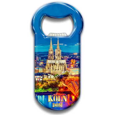 City Themed Customizable Metal Magnetic Bottle Opener 90x45 mm - Thumbnail